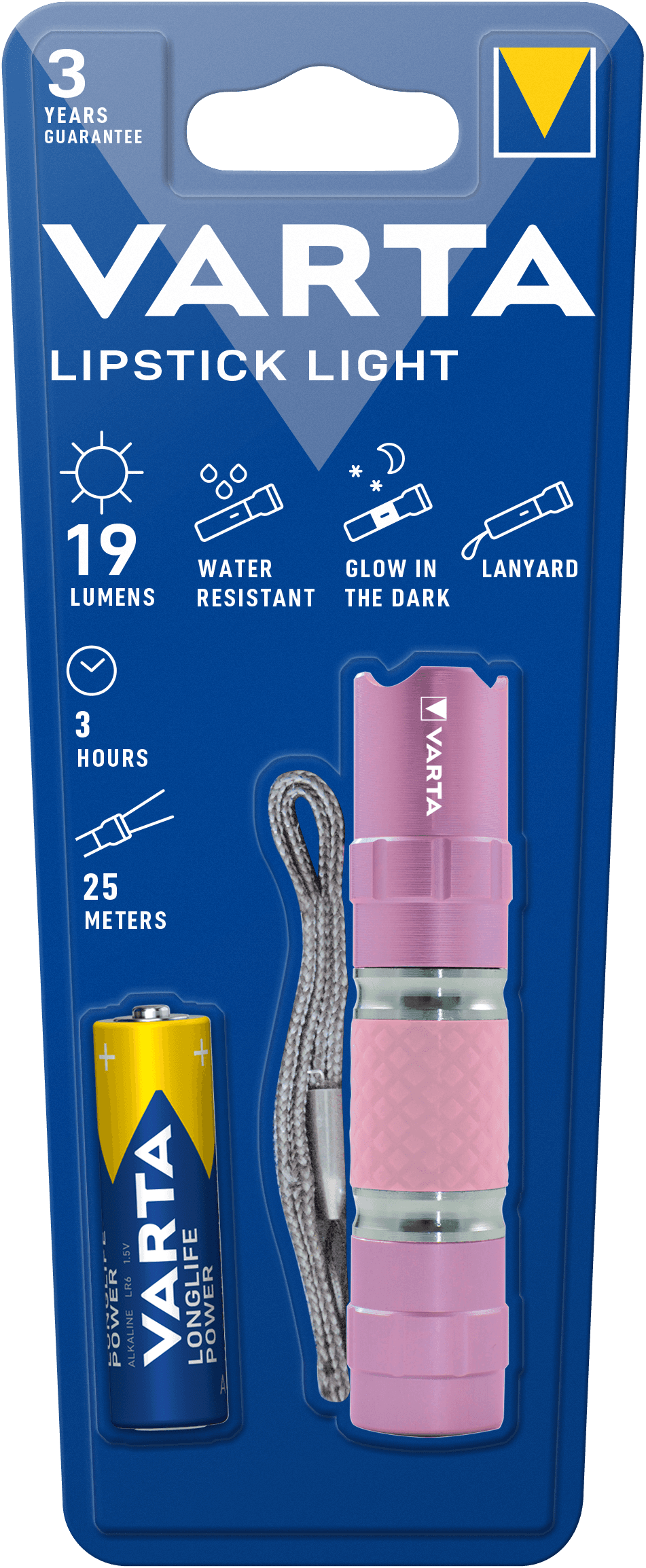 Фонарик LED Lipstick light 1х ААА (16617)